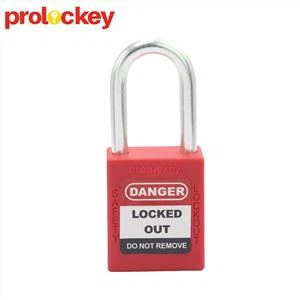 Glais Padlock Sábháilteachta Shackle Alúmanam